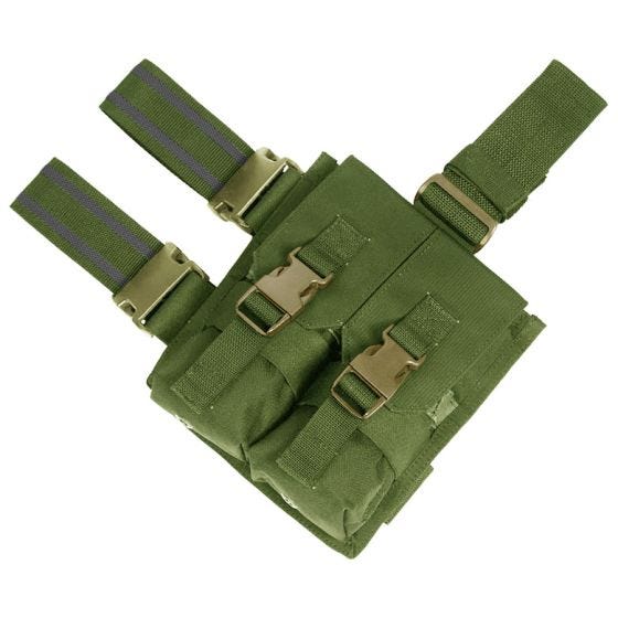 Flyye Drop Leg Beinholster-Doppel-Magazintasche für M4/M16 Olive Drab
