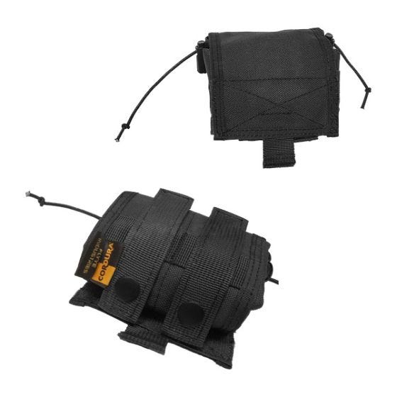 Flyye Faltbare Magazin-Drop-Tasche MOLLE-Befestigungssystem Schwarz