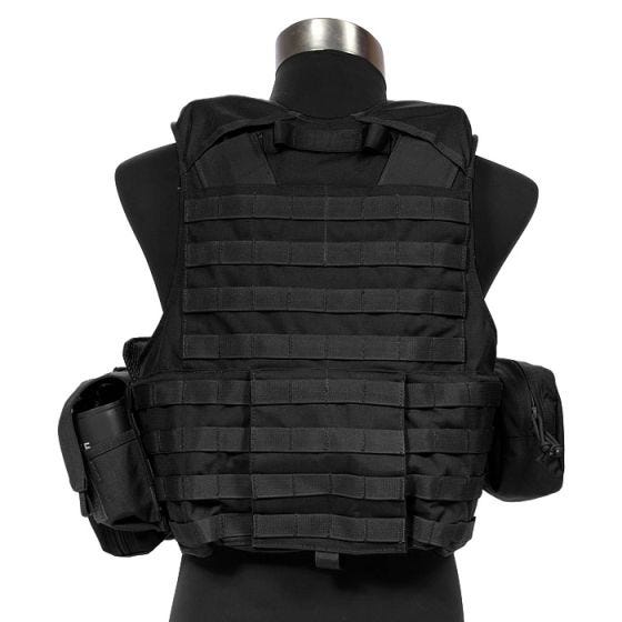Flyye Force Recon Weste mit Taschen-Set Ver. Land Schwarz