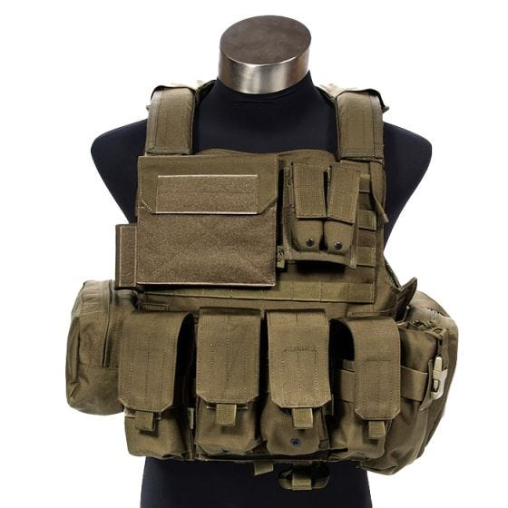 Flyye Force Recon Weste mit Taschen-Set Ver. Land Coyote Brown