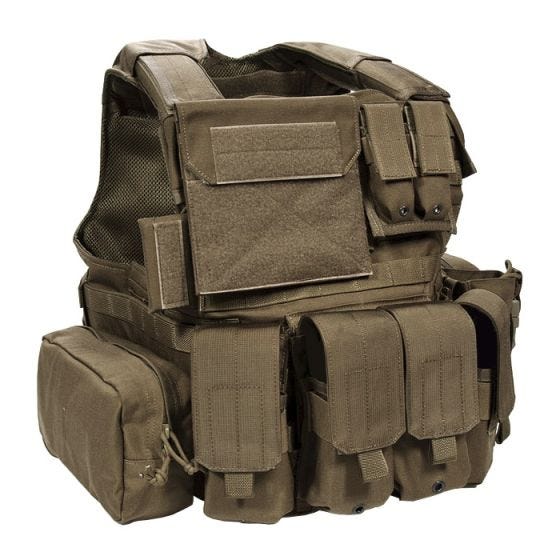 Flyye Force Recon Weste mit Taschen-Set Ver. Land Coyote Brown