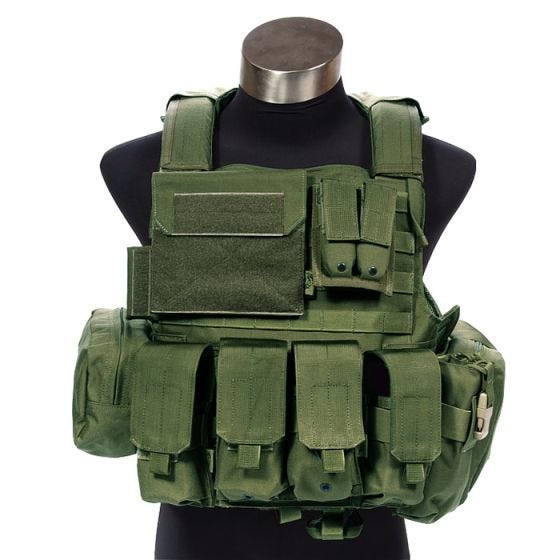 Flyye Force Recon Weste mit Taschen-Set Ver. Land Olive Drab