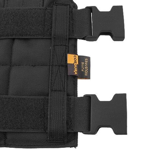 Flyye MOLLE Style Beinplatte Schwarz