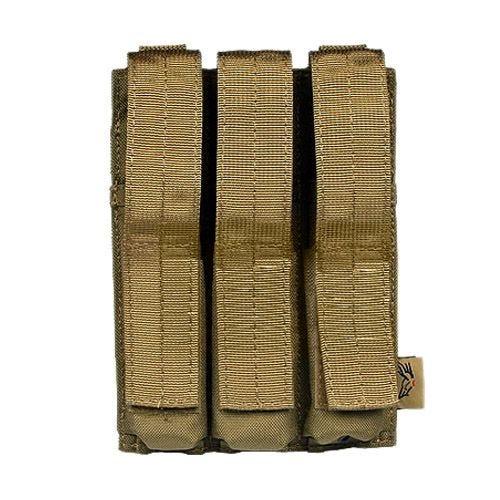Flyye Dreifach-Magazintasche für MP5 mit MOLLE-Befestigungssystem Coyote Brown