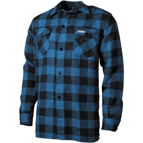 Fox Outdoor Holzfällerhemd Blau / Schwarz kariert