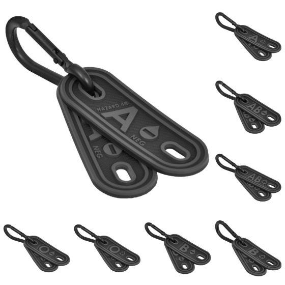 Hazard 4 Blutgruppenanhänger (Doppelpack) Schwarz/Grau