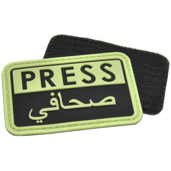 Hazard 4 Press/Arabic 3D-Patch für Reporter Im Dunkeln leuchtend