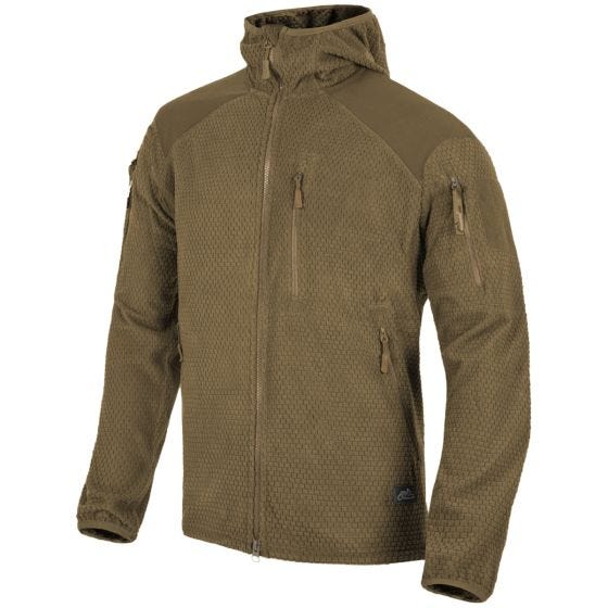 Helikon Alpha Kapuzenjacke aus Gitterfleece Coyote