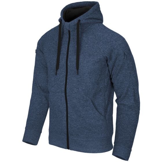 Helikon Covert Taktischer Kapuzenpullover mit durchgehendem Reißverschluss Melange Blau