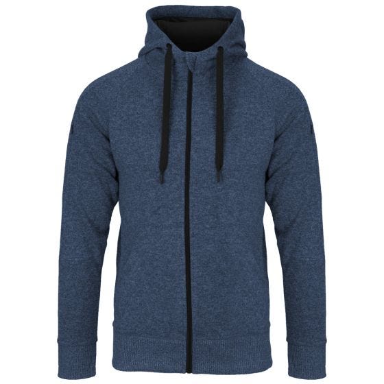 Helikon Covert Taktischer Kapuzenpullover mit durchgehendem Reißverschluss Melange Blau