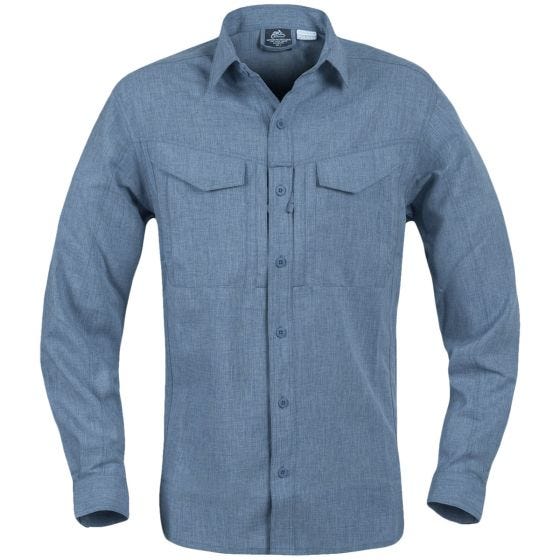 Helikon Defender Mk2 Gentleman Langarm-Hemd Melange Blau