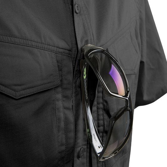 Helikon Defender Mk2 Kurzarm-Hemd Polyester/Baumwolle Ripstop Schwarz