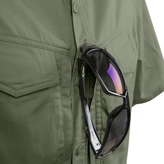 Helikon Defender Mk2 Kurzarm-Hemd Polyester/Baumwolle Ripstop Olive Green