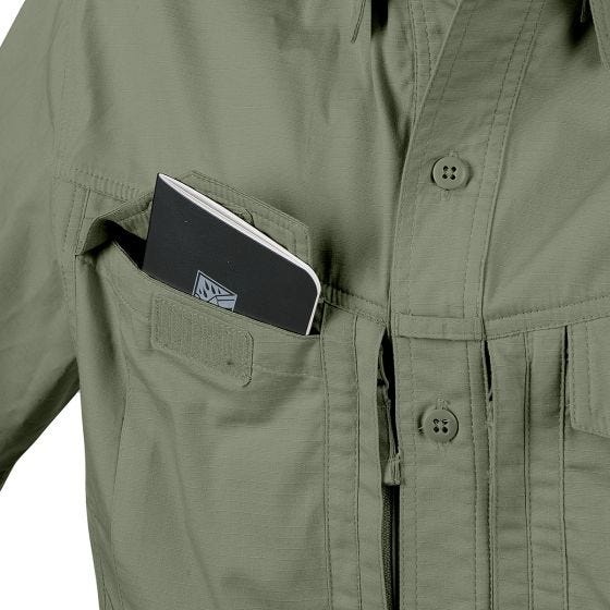 Helikon Defender Mk2 Kurzarm-Hemd Polyester/Baumwolle Ripstop Olive Green