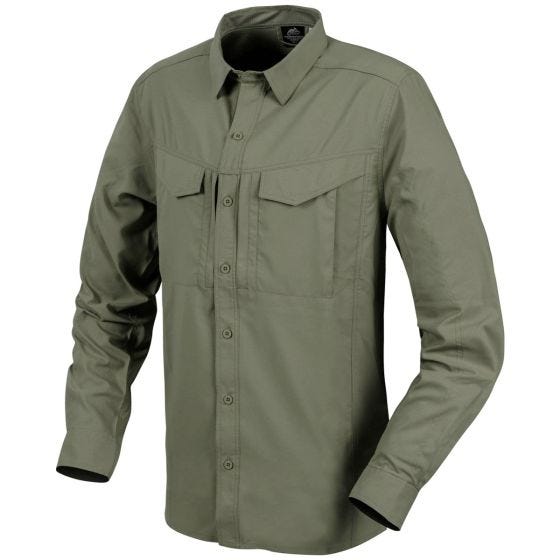 Helikon Defender Mk2 Tropical Langarm-Hemd Dunkles Olivgrün