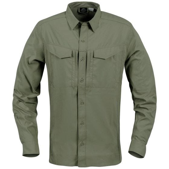 Helikon Defender Mk2 Tropical Langarm-Hemd Dunkles Olivgrün