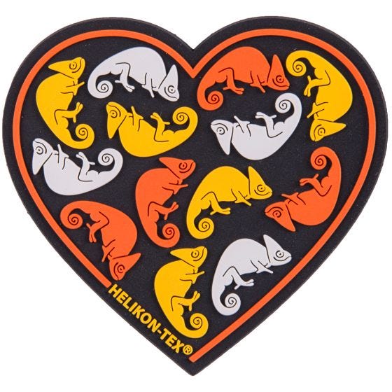 Helikon Patch in Herzform Schwarz