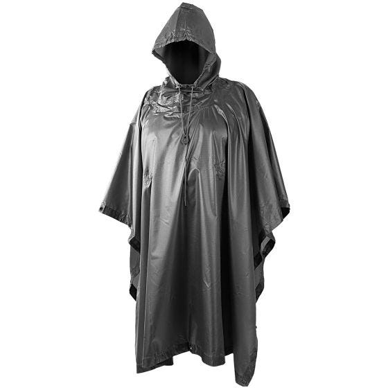Helikon Wasserdichter Poncho Ripstop Schwarz