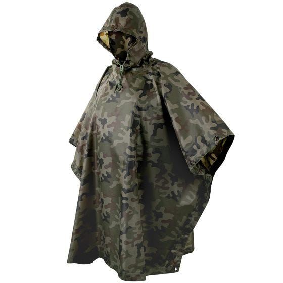 Helikon Wasserdichter Poncho Ripstop PL Woodland