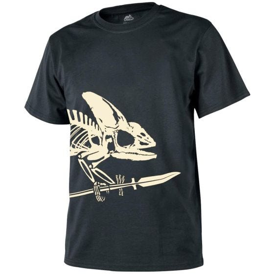 Helikon T-Shirt mit Chamäleonskelett-Motiv Schwarz