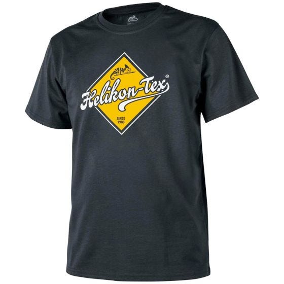 Helikon T-Shirt mit Straßenschild-Design Schwarz