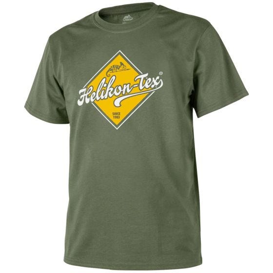Helikon T-Shirt mit Straßenschild-Design Olive Green