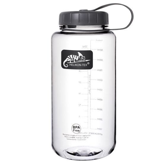 Helikon Tritan Trinkflasche mit großer Öffnung 1 Liter Klar