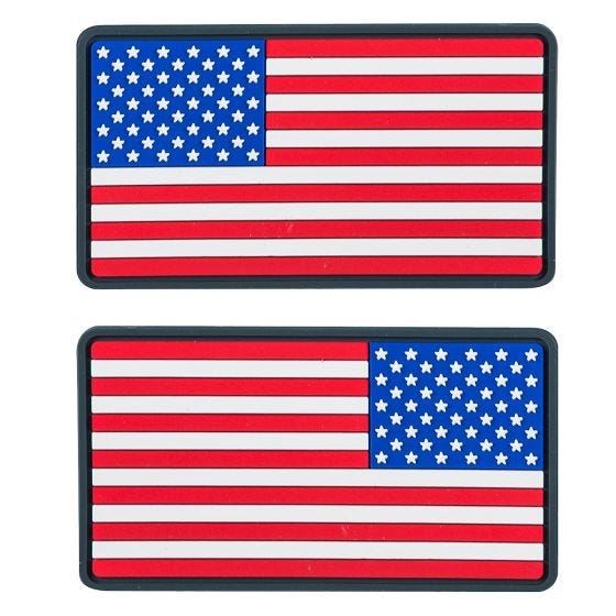 Helikon PVC-Patch USA-Flagge in echten Farben Groß (2 Stück)