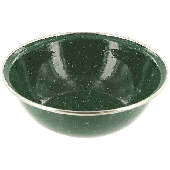 Highlander Deluxe Emaille-Schale Grün