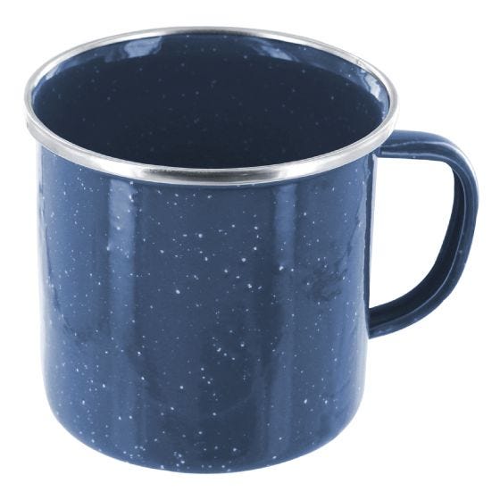Highlander Deluxe Emaille-Tasse Navy Blue