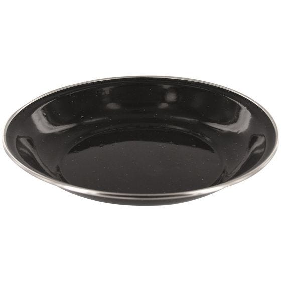 Highlander Deluxe Emaille-Suppenteller Schwarz