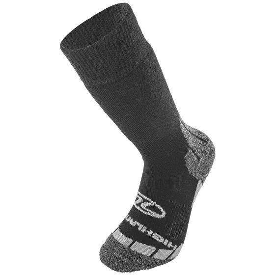 Highlander Base Wollsocken Schwarz/Grau