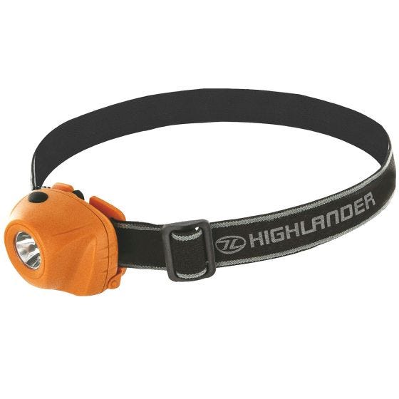 Highlander Beam 1W LED-Stirnlampe Orange/Schwarz