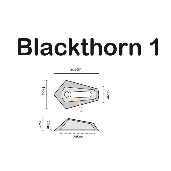 Highlander Blackthorn 1 Zelt Hunter Green/Orangefarbener Rand