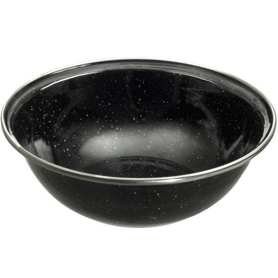 Highlander Deluxe Emaille-Schale Schwarz