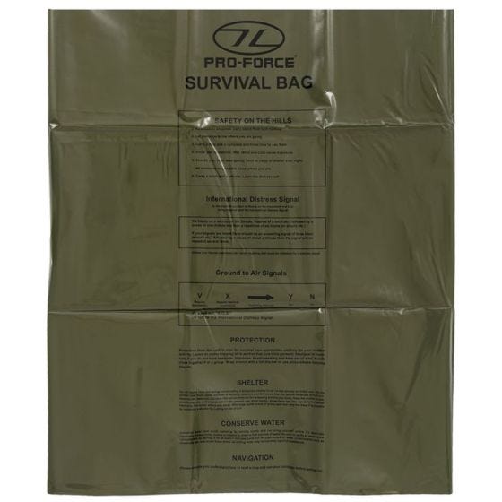 Highlander Double Emergency Survival Bag Notfallplane Oliv