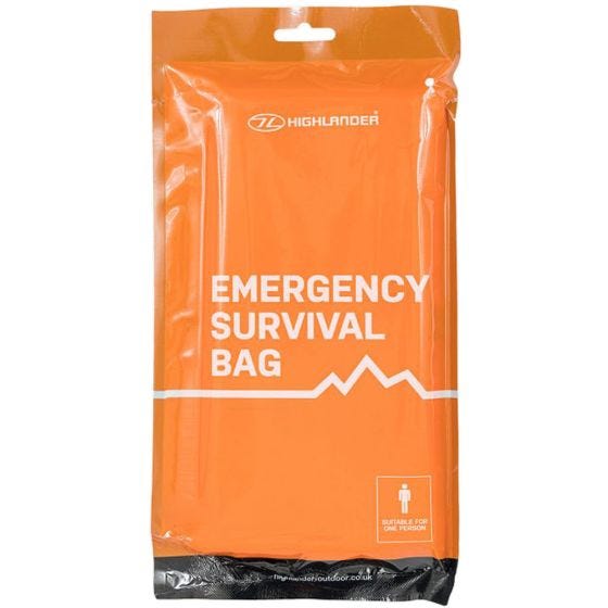Highlander Double Emergency Survival Bag Notfallplane Orange