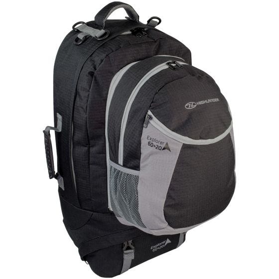 Highlander X-Plorer Ruckcase 60+20L Reisetasche/Rucksack Schwarz