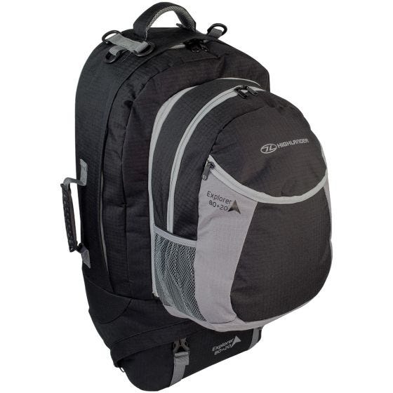 Highlander X-Plorer Ruckcase 80+20L Reisetasche/Rucksack Schwarz