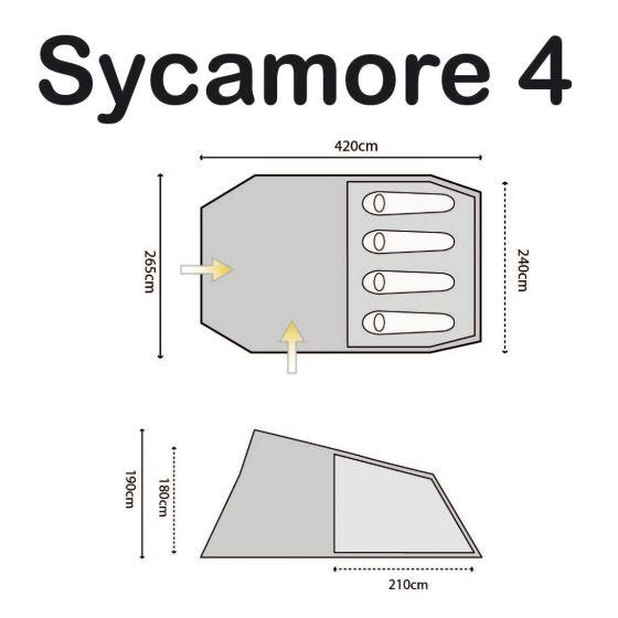 Highlander Sycamore 4-Personen-Zelt Meadow / Spring Green