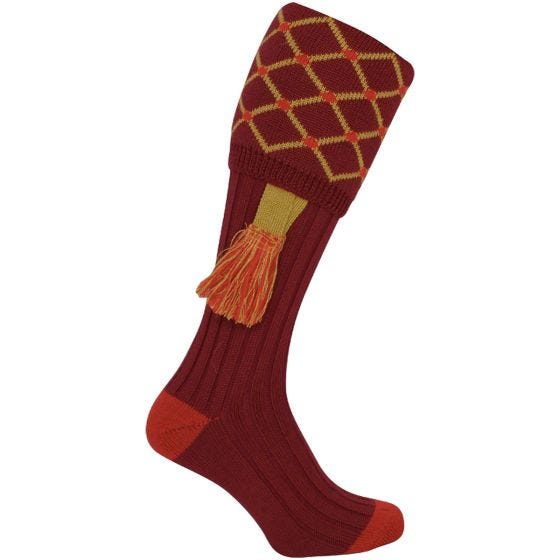Jack Pyke Diamond Jagdsocken Burgundy