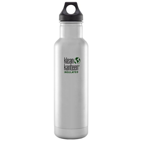 Klean Kanteen Classic Insulated 592 ml Isolierte Trinkflasche mit Loop Cap Brushed Stainless