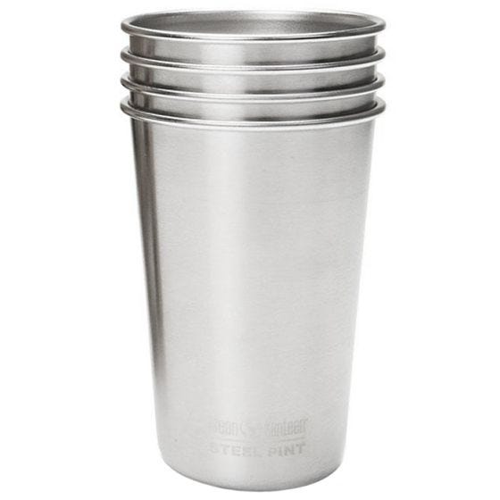 Klean Kanteen 473 ml Pint-Trinkbecher (4-er Set) Brushed Stainless