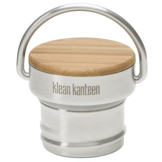 Klean Kanteen Edelstahldeckel Unibody Bamboo Cap Brushed Stainless