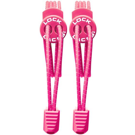 Lock Laces Elastische Schnürsenkel mit Kordelstopper Hot Pink