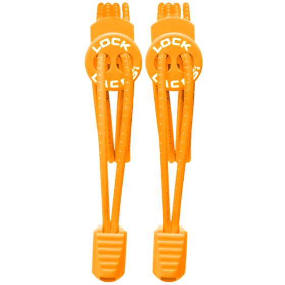 Lock Laces Elastische Schnürsenkel mit Kordelstopper Orange