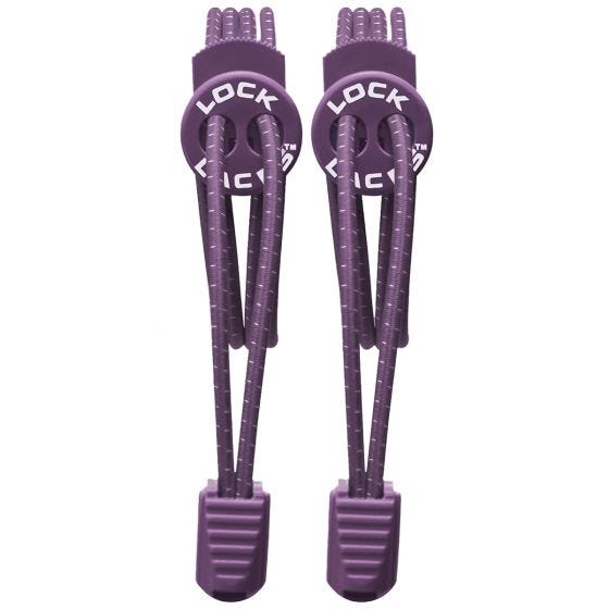 Lock Laces Elastische Schnürsenkel mit Kordelstopper Violett