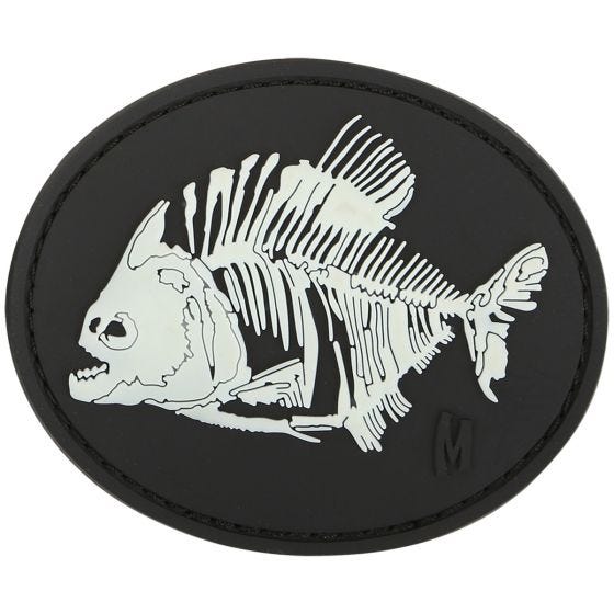 Maxpedition Patch Piranha-Skelett Leuchtend im Dunkeln
