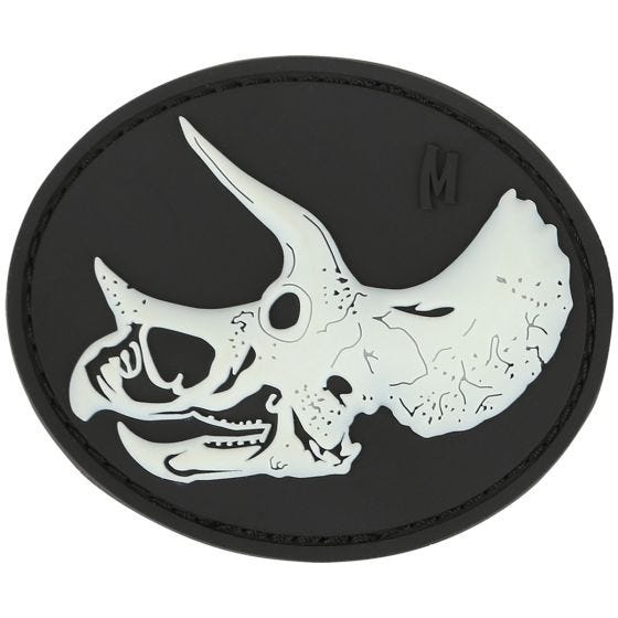 Maxpedition Patch Triceratops-Schädel Leuchtend im Dunkeln