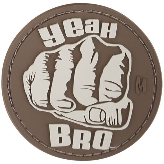 Maxpedition Patch Faust mit Schriftzug „Yeah Bro“ Arid
